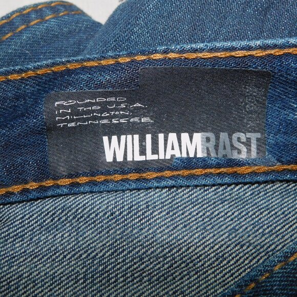 William Rast Mens 36 X 33 Keith Bootcut with Fit Dark Blue Jeans button Fly - Picture 6 of 12